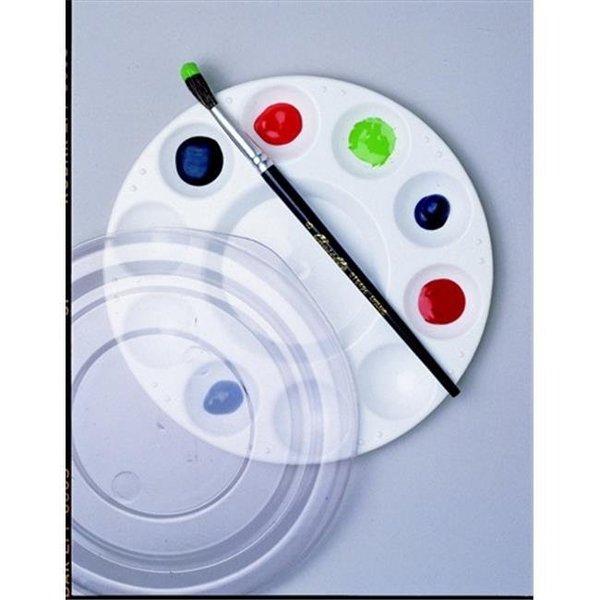 School Smart School Smart 085868 Paint Palette Tray Cover; 7.5 W In. - Plastic; White; Pack Of 12 85868